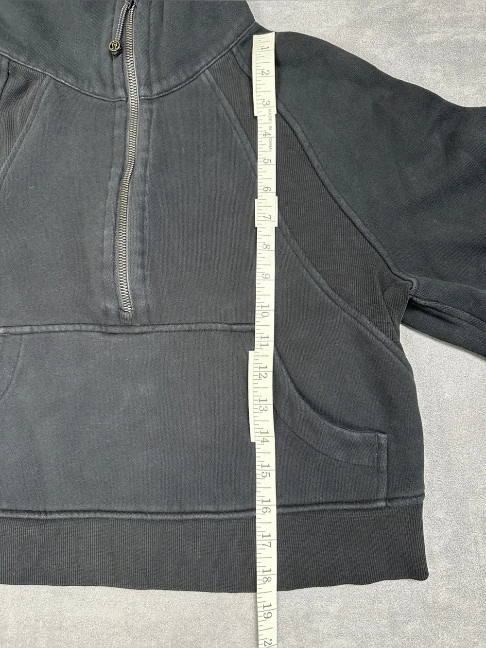 Lululemon Black Scuba Funnel Neck Half Zip Pullover Size XS/S LW3FJ6S